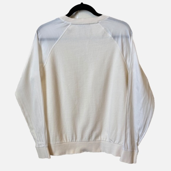 Diesel Only The Brave Women’s Sweatshirt with Raglan Sheer Long Sleeves Medium - Picture 3 of 11